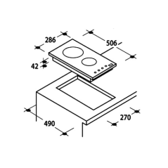 Plaque vitrocéramique ROSIERES RDH32 NOIR