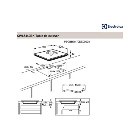 Plaque induction ELECTROLUX CIV65440BK