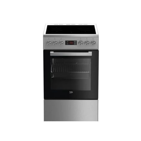 Cuisinière Vitroceramique Beko FSM57300GX 55L 4 Foyers Acier Inoxydable Gris