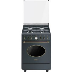 Smeg Colonial CO68GMA8 - Cuisinière - pose libre - largeur : 60 cm - profondeur : 60 cm - hauteur : 85 cm