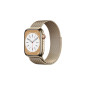 Apple Watch Series 8 GPS + Cellular, boîtier Acier inoxydable or 45mm avec Boucle Milanaise Or