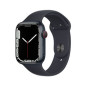 Apple Watch Series 7 GPS + Cellular, boîtier Aluminium Minuit 41mm avec Bracelet Sport Minuit
