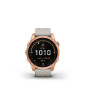 Garmin Fenix 7S Solar Rose Gold bracelet silicone Beige sable
