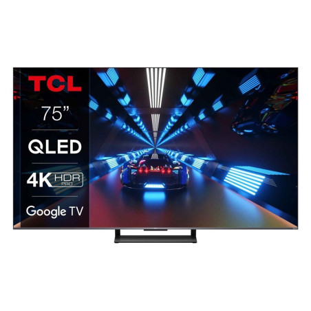 TV TCL 75C735 75'' QLED 4K UHD Smart TV Aluminium brossé 2022