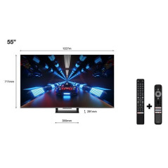 TV TCL 55C735 55'' QLED 4K UHD Smart TV Aluminio cepillado 2022