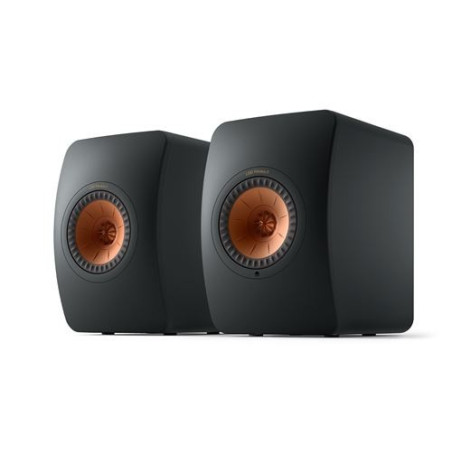 Enceintes actives Hifi connectées Kef LS50 Wireless II Noir Carbone vendues par paire